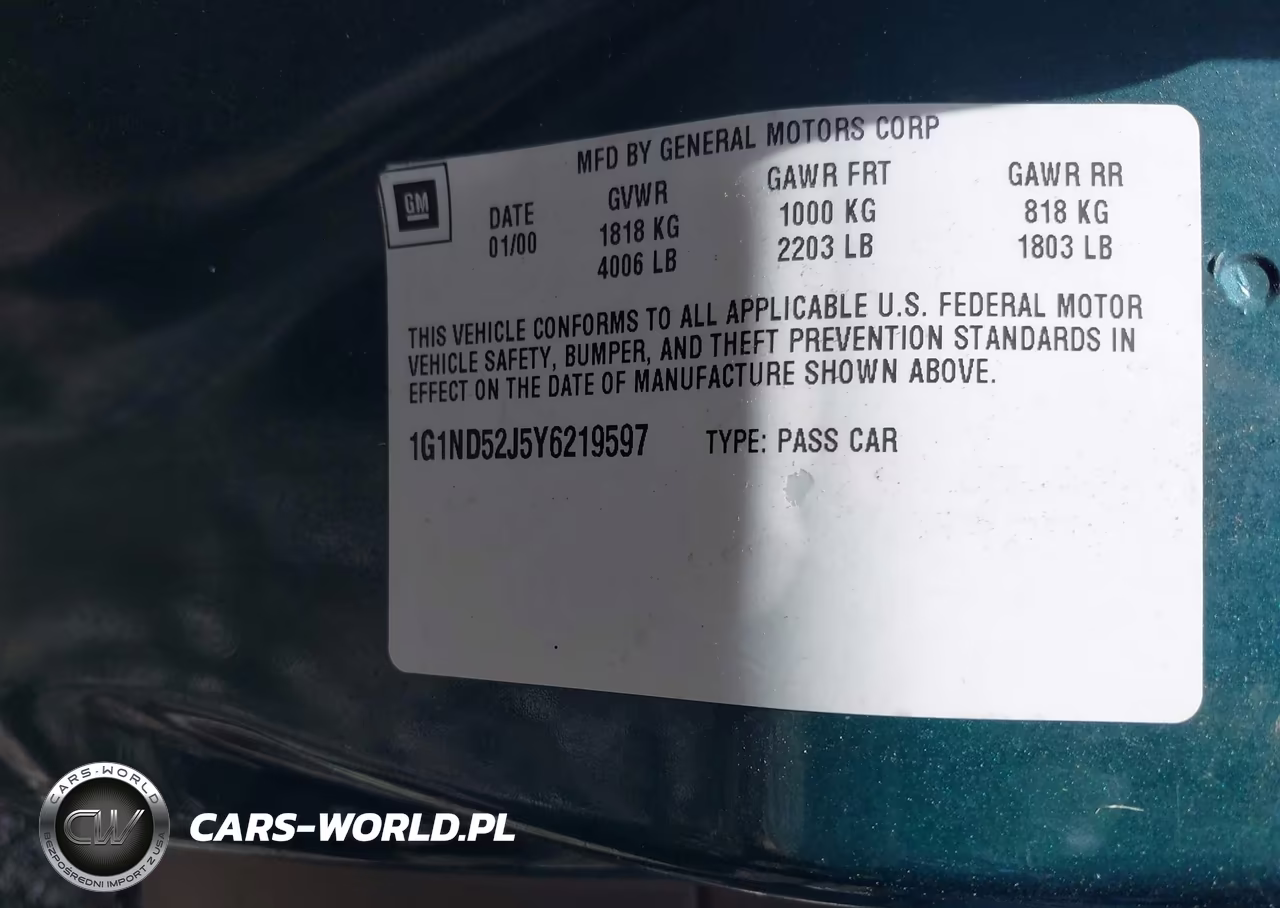 2000 Chevrolet Malibu VIN:1G1ND52J5Y6219597 - 9