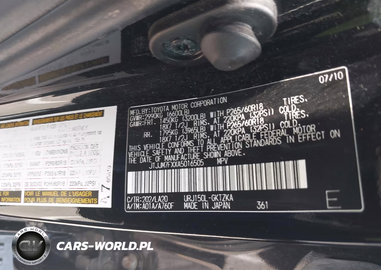 2010 Lexus Gx 460 Premium VIN:JTJJM7FXXA5016505 - 9