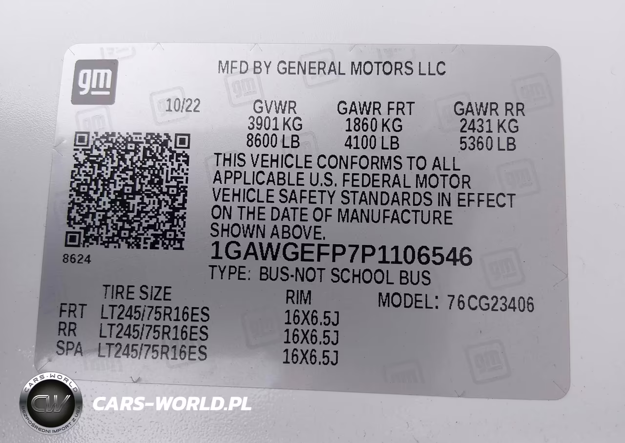 2023 Chevrolet Express Passenger Rwd 2500 Regular Wheelbase Ls VIN:1GAWGEFP7P1106546 - 9