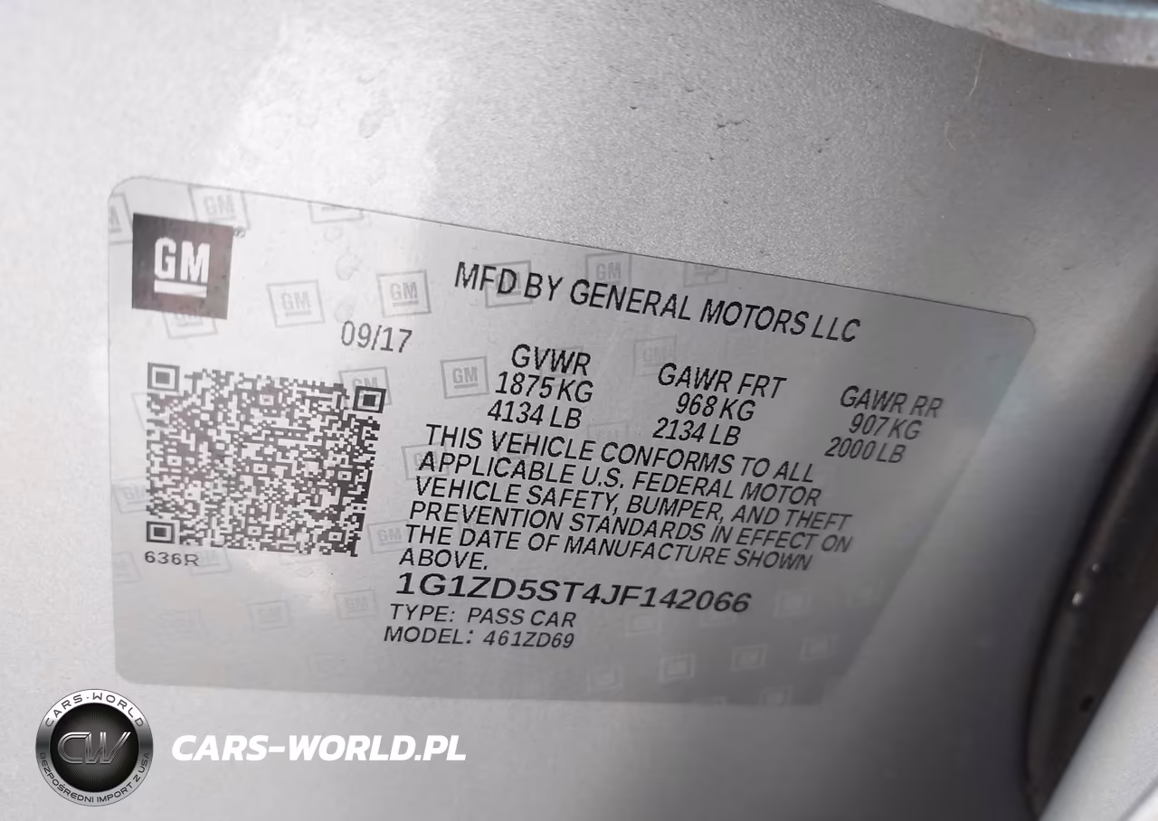 2018 Chevrolet Malibu Lt VIN:1G1ZD5ST4JF142066 - 9
