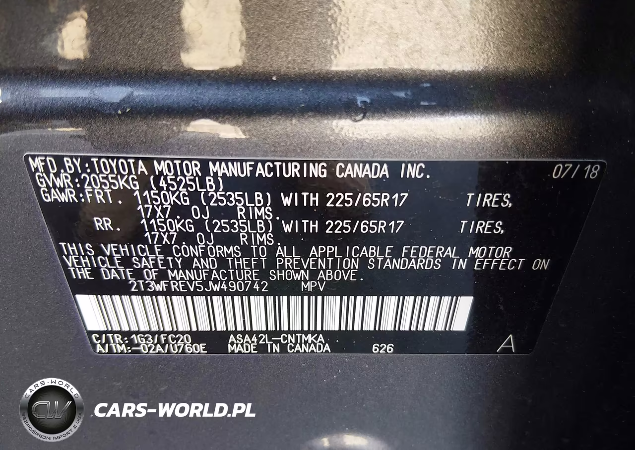 2018 Toyota Rav4 Xle VIN:2T3WFREV5JW490742 - 9