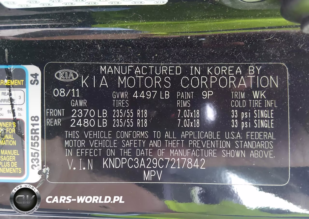 2012 Kia Sportage Ex VIN:KNDPC3A29C7217842 - 9