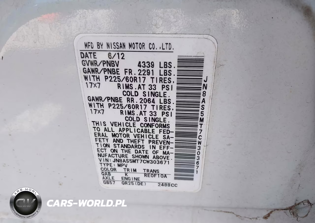 2012 Nissan Rogue Sv VIN:JN8AS5MT7CW303671 - 9