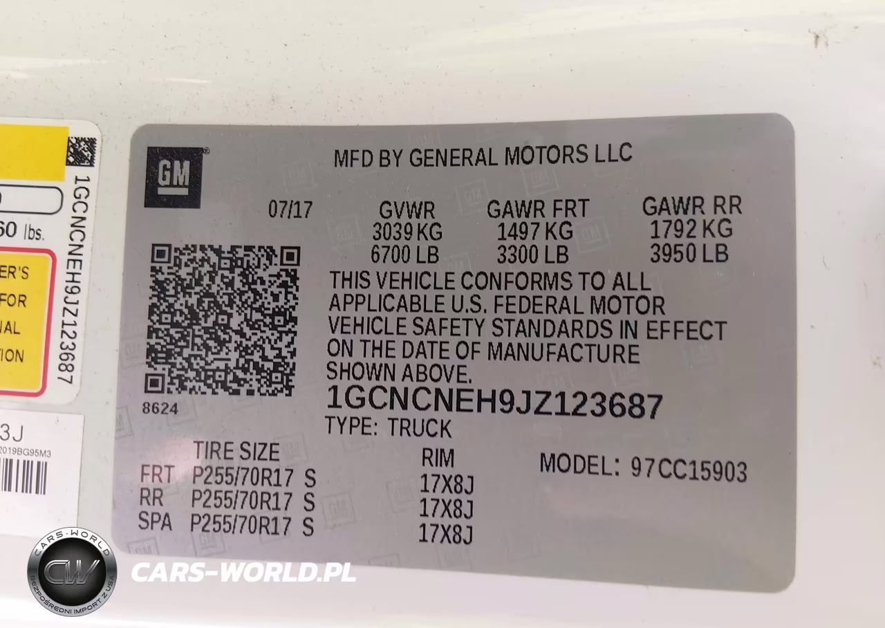 2018 Chevrolet Silverado 1500 Wt VIN:1GCNCNEH9JZ123687 - 9