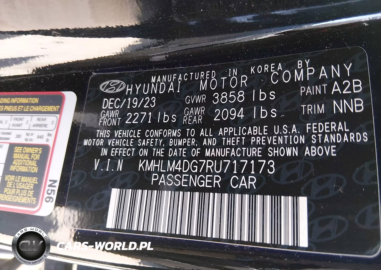 2024 Hyundai Elantra Sel VIN:KMHLM4DG7RU717173 - 9