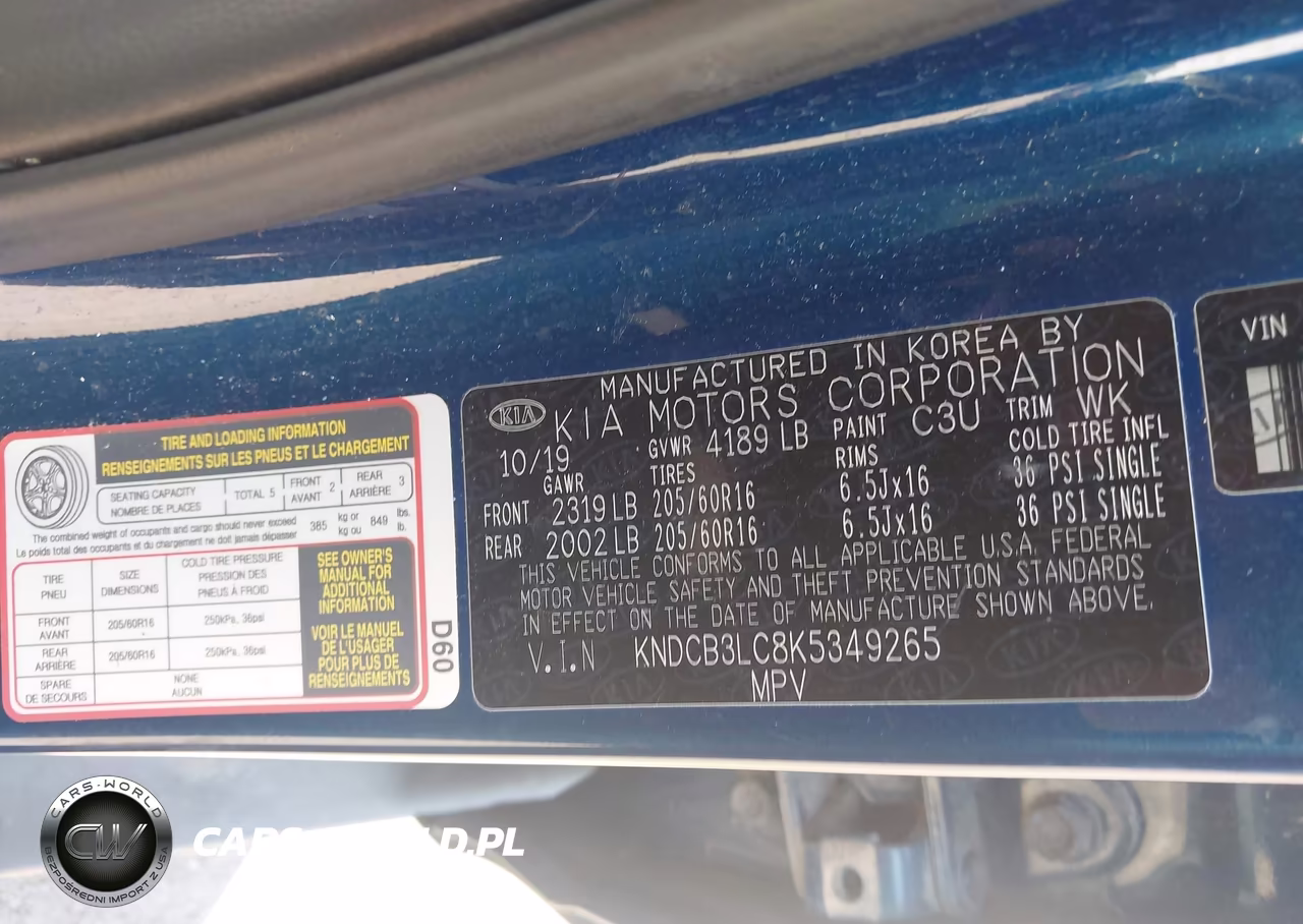 2019 Kia Niro Lx VIN:KNDCB3LC8K5349265 - 9