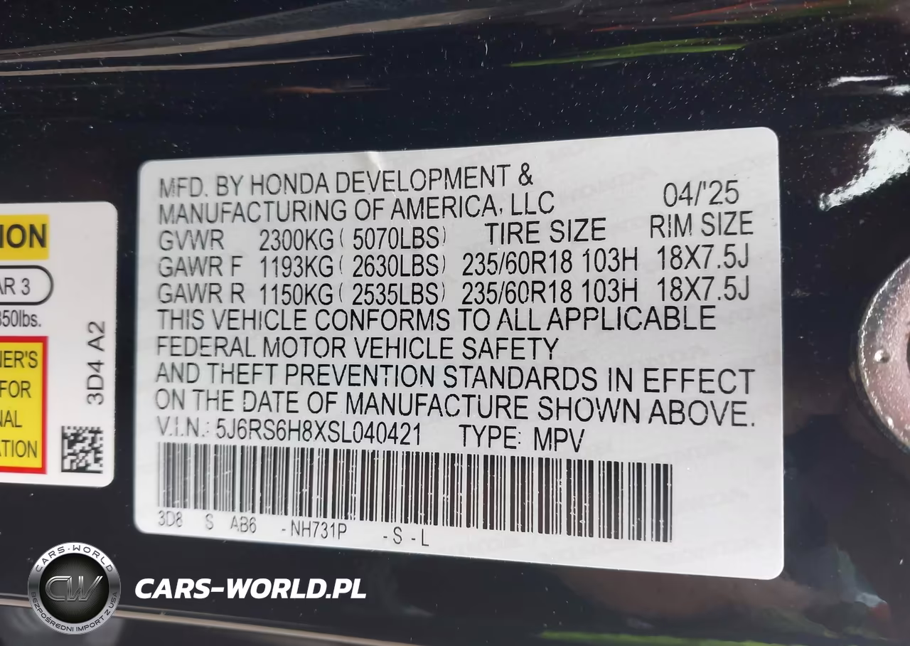 2025 Honda Cr-V Hybrid Sport-L VIN:5J6RS6H8XSL040421 - 9