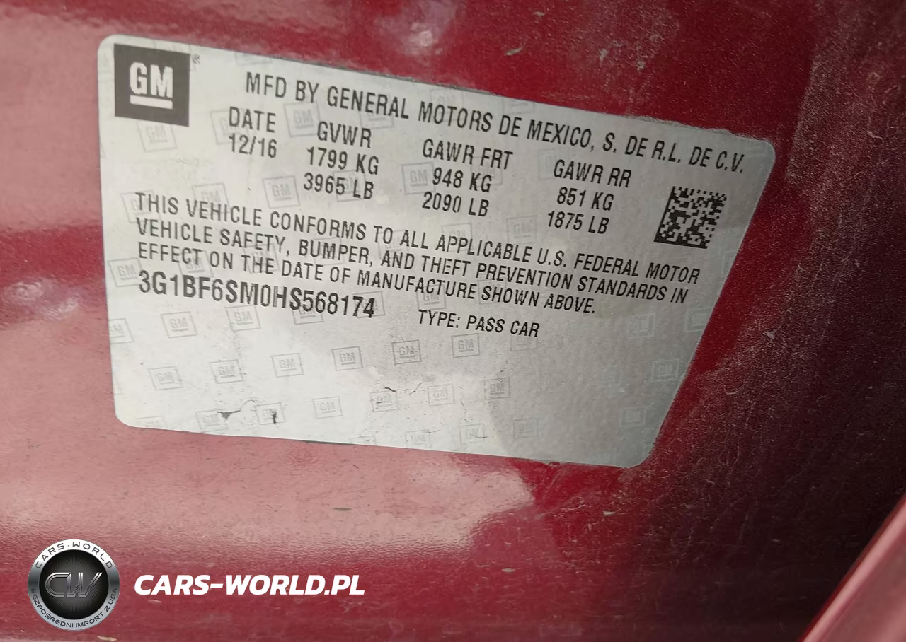 2017 Chevrolet Cruze Premier Auto VIN:3G1BF6SM0HS568174 - 9