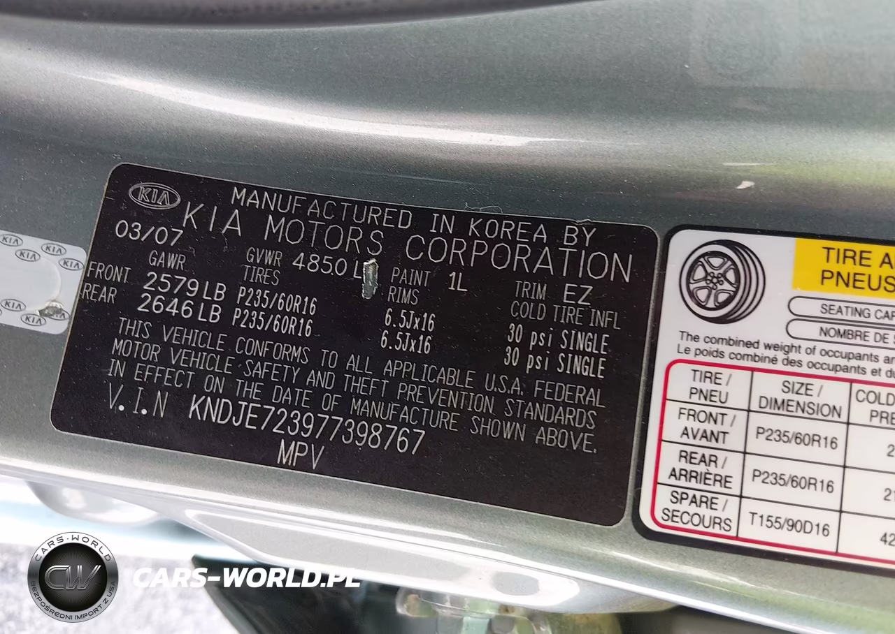 2007 Kia Sportage Lx V6 VIN:KNDJE723977398767 - 9
