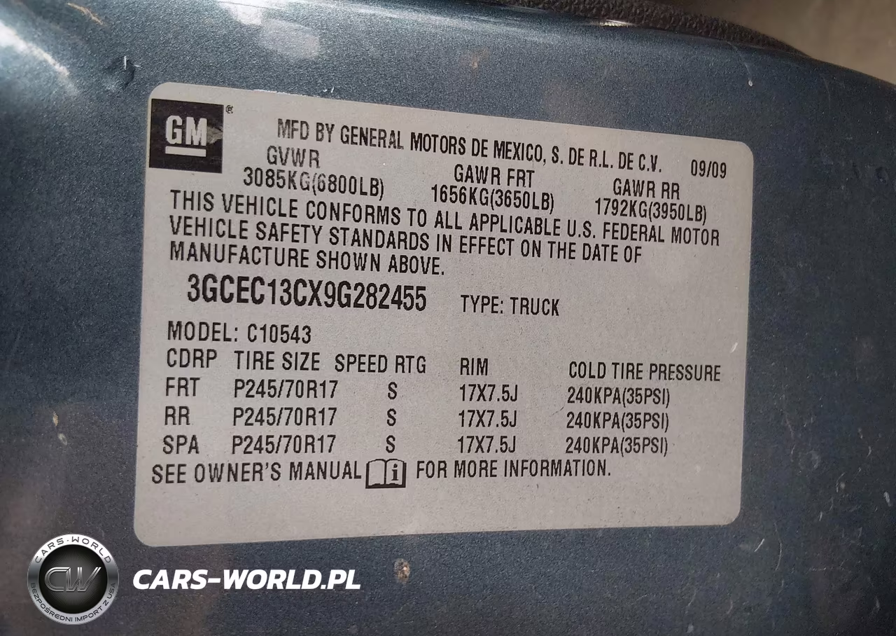 2009 Chevrolet Silverado 1500 Ls VIN:3GCEC13CX9G282455 - 9