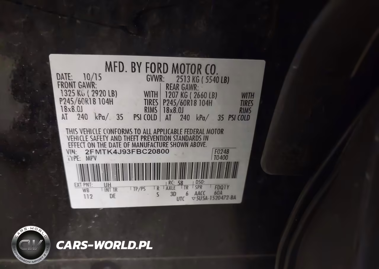 2015 Ford Edge Sel VIN:2FMTK4J93FBC20800 - 9