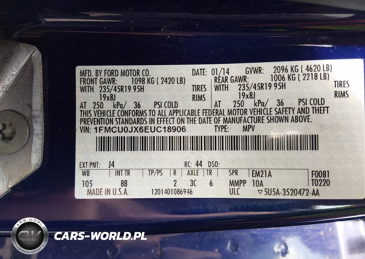 2014 Ford Escape Titanium VIN:1FMCU0JX6EUC18906 - 9
