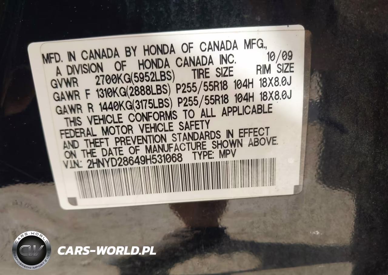 2009 Acura Mdx Technology Package VIN:2HNYD28649H531068 - 9