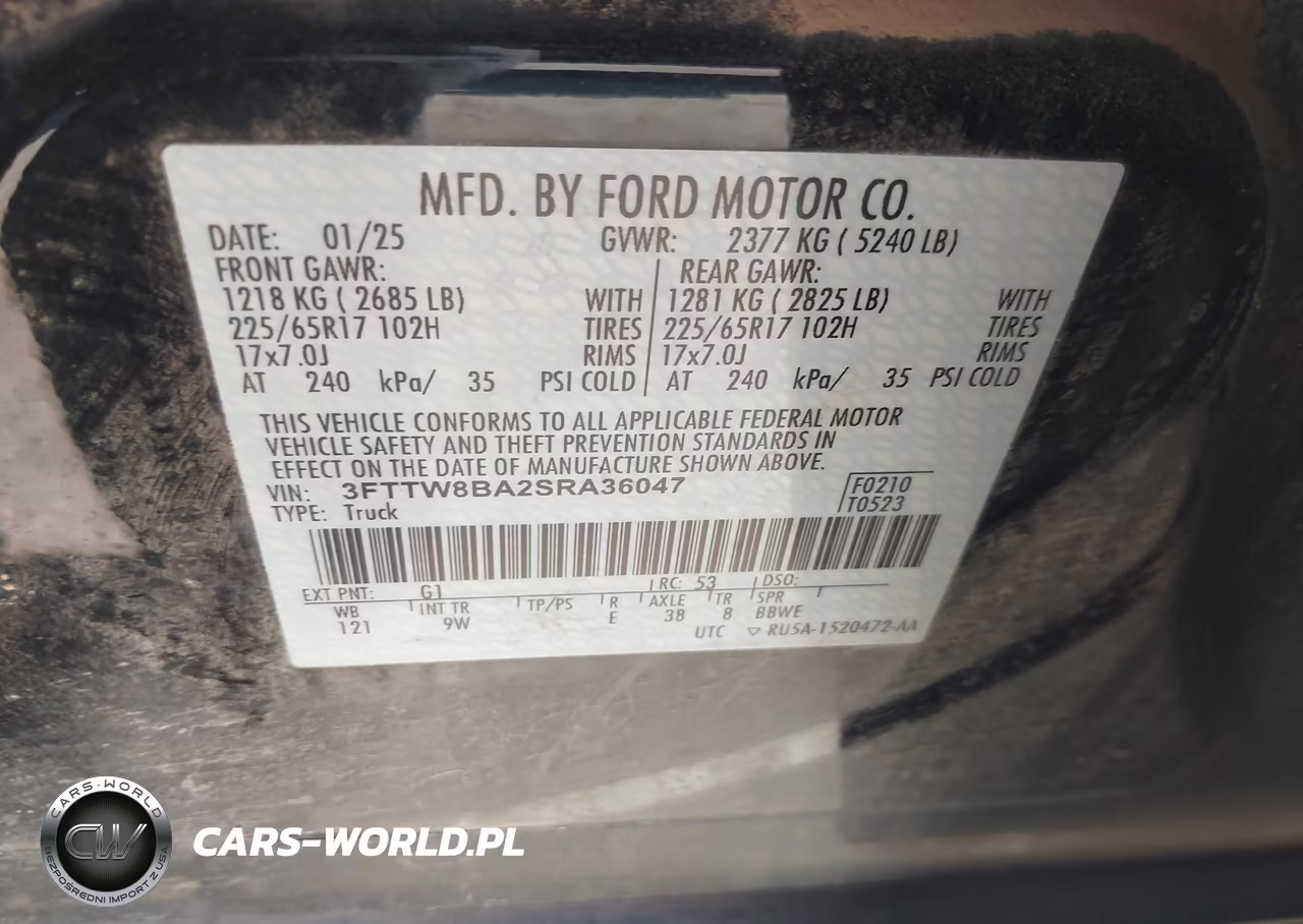 2025 Ford Maverick Xl VIN:3FTTW8BA2SRA36047 - 9