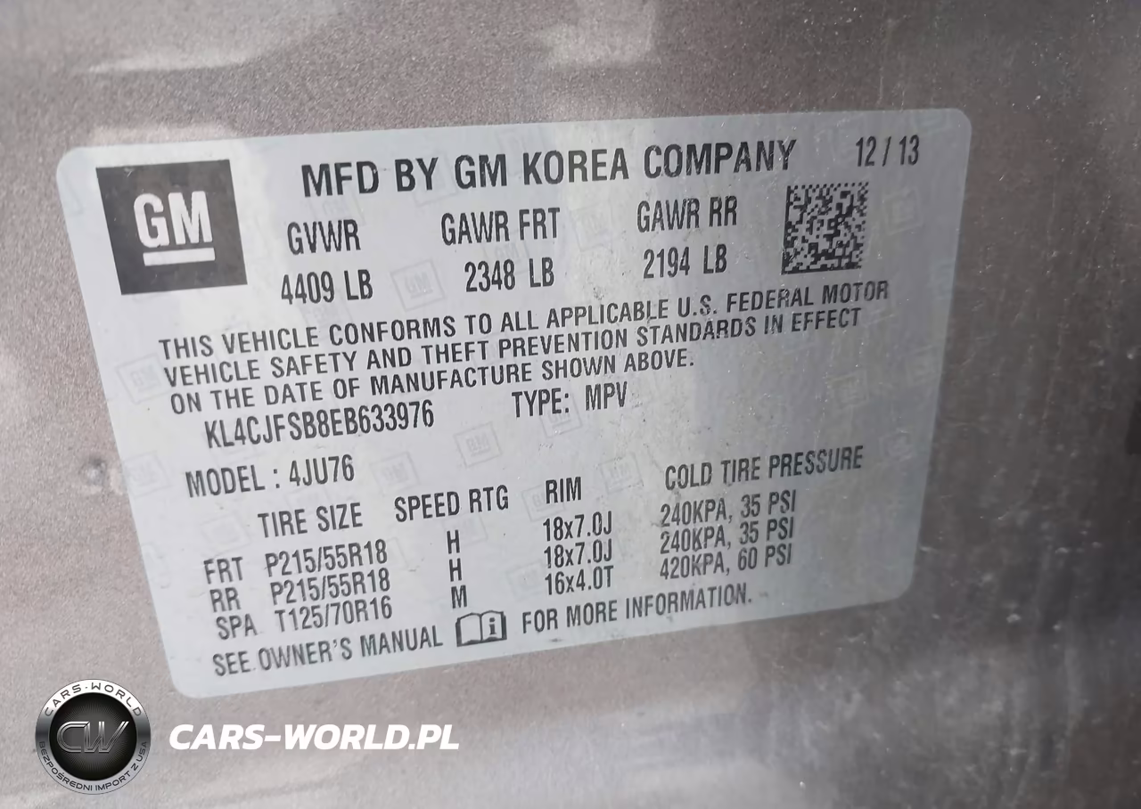 2014 Buick Encore Convenience VIN:KL4CJFSB8EB633976 - 9