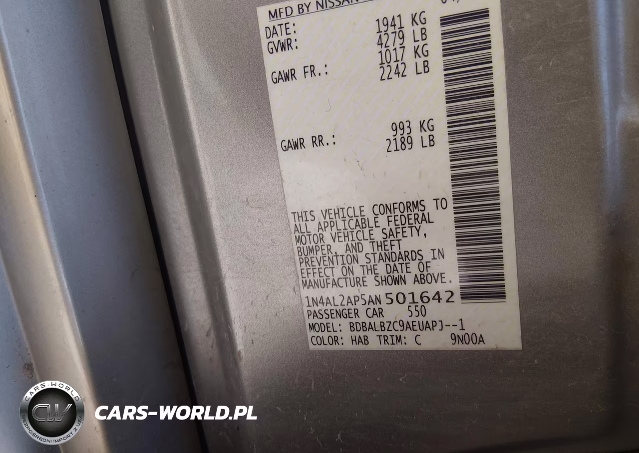 2010 Nissan Altima 2.5 S VIN:1N4AL2AP5AN501642 - 9