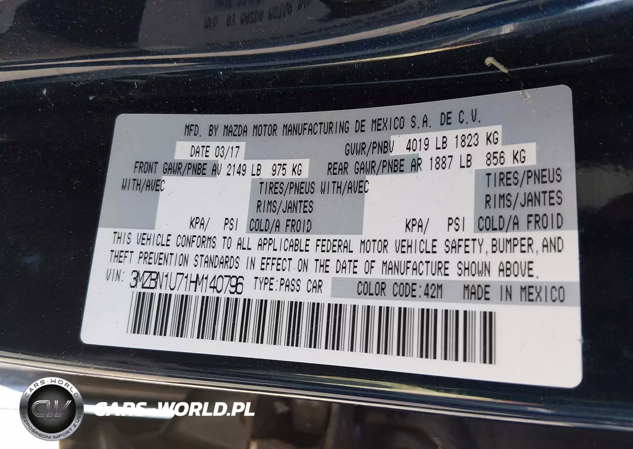 2017 Mazda Mazda3 Sport VIN:3MZBN1U71HM140796 - 9