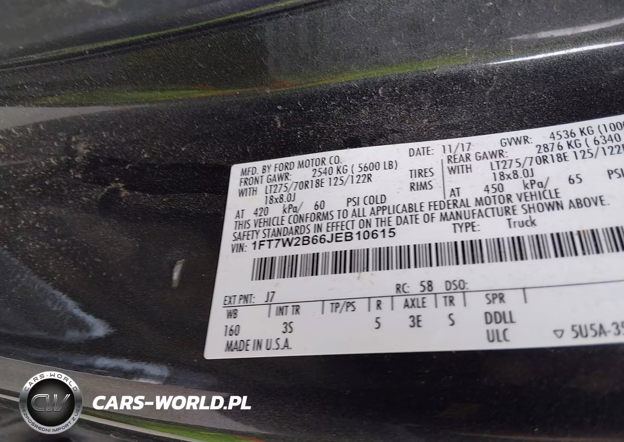2018 Ford F-250 Xlt VIN:1FT7W2B66JEB10615 - 9