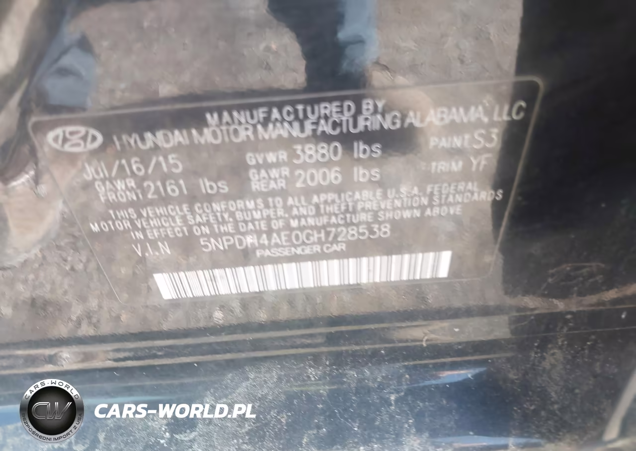 2016 Hyundai Elantra Se VIN:5NPDH4AE0GH728538 - 9
