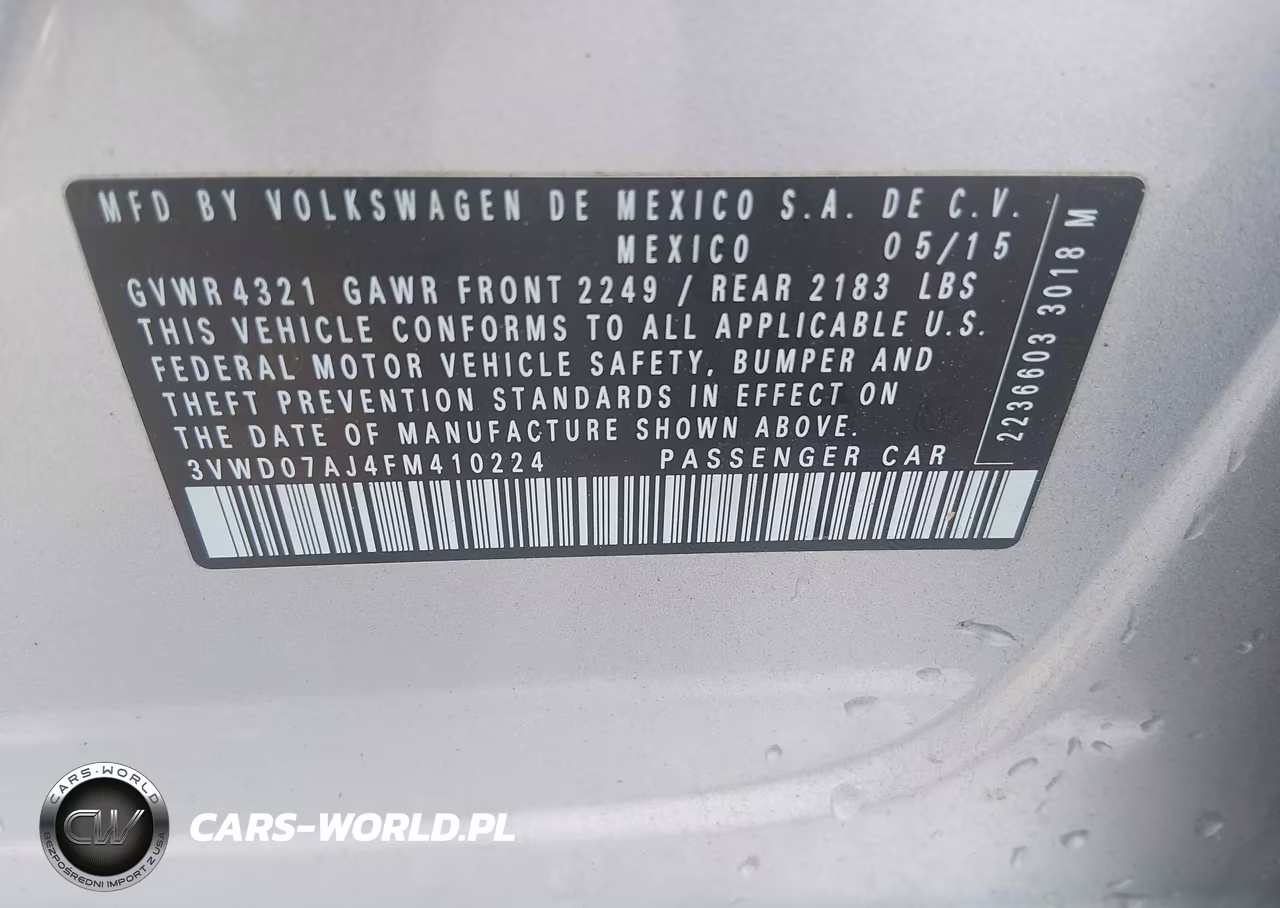 2015 Volkswagen Jetta 1.8T Se VIN:3VWD07AJ4FM410224 - 9