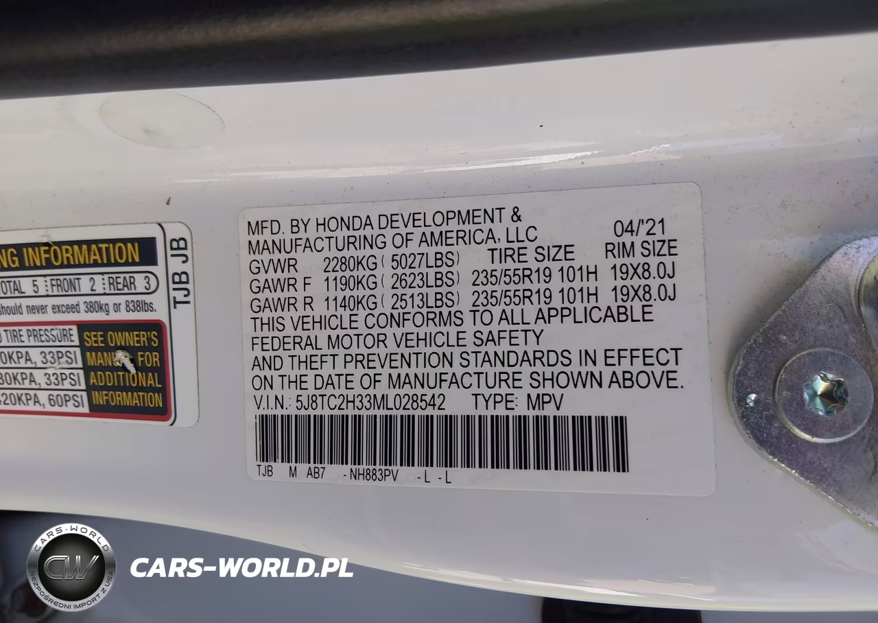 2021 Acura Rdx Standard VIN:5J8TC2H33ML028542 - 9