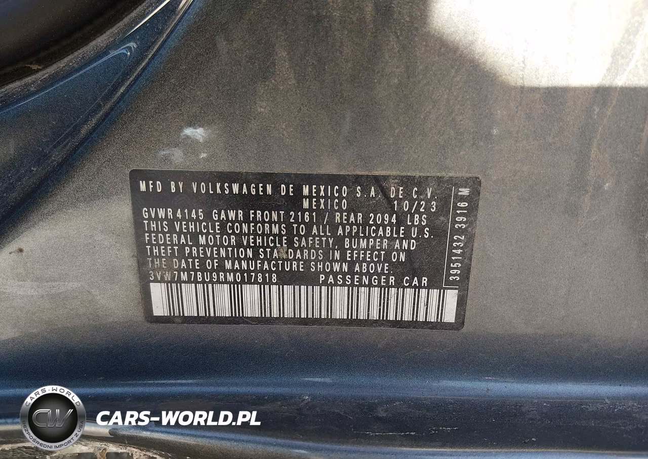 2024 Volkswagen Jetta 1.5T Se VIN:3VW7M7BU9RM017818 - 9