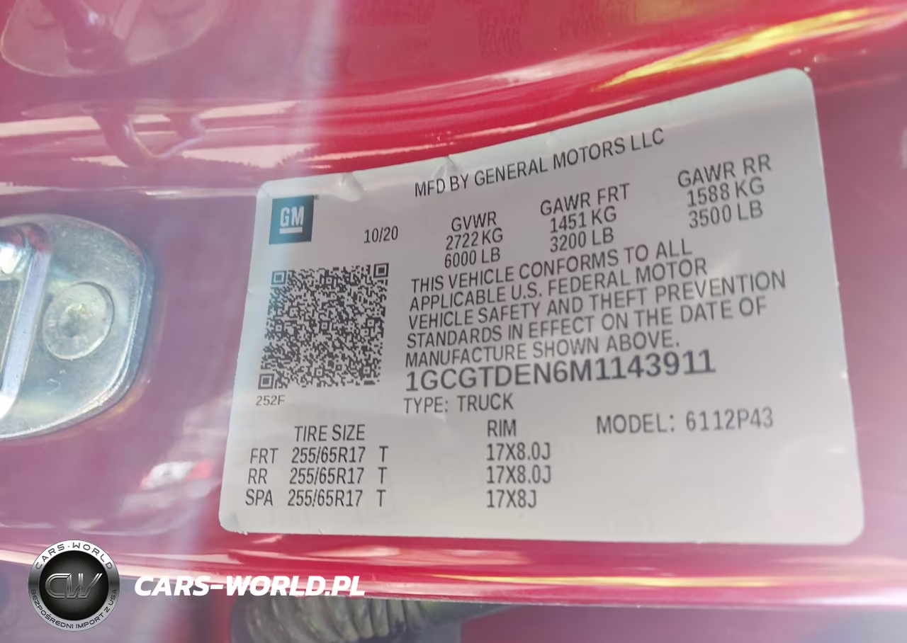 2021 Chevrolet Colorado VIN:1GCGTDEN6M1143911 - 9