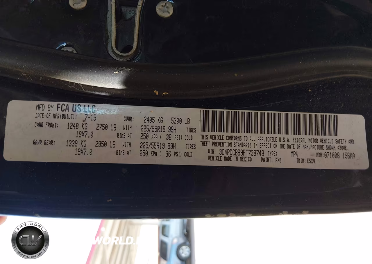 2015 Dodge Journey Sxt VIN:3C4PDCBB9FT738748 - 9