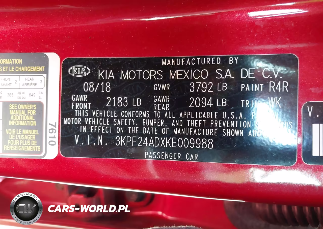 2019 Kia Forte Lxs VIN:3KPF24ADXKE009988 - 9