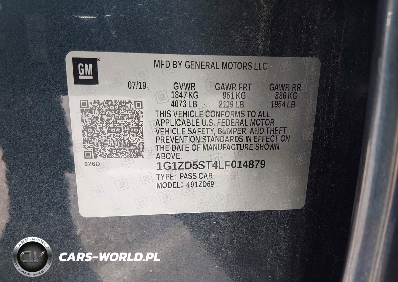 2020 Chevrolet Malibu Fwd Lt VIN:1G1ZD5ST4LF014879 - 9