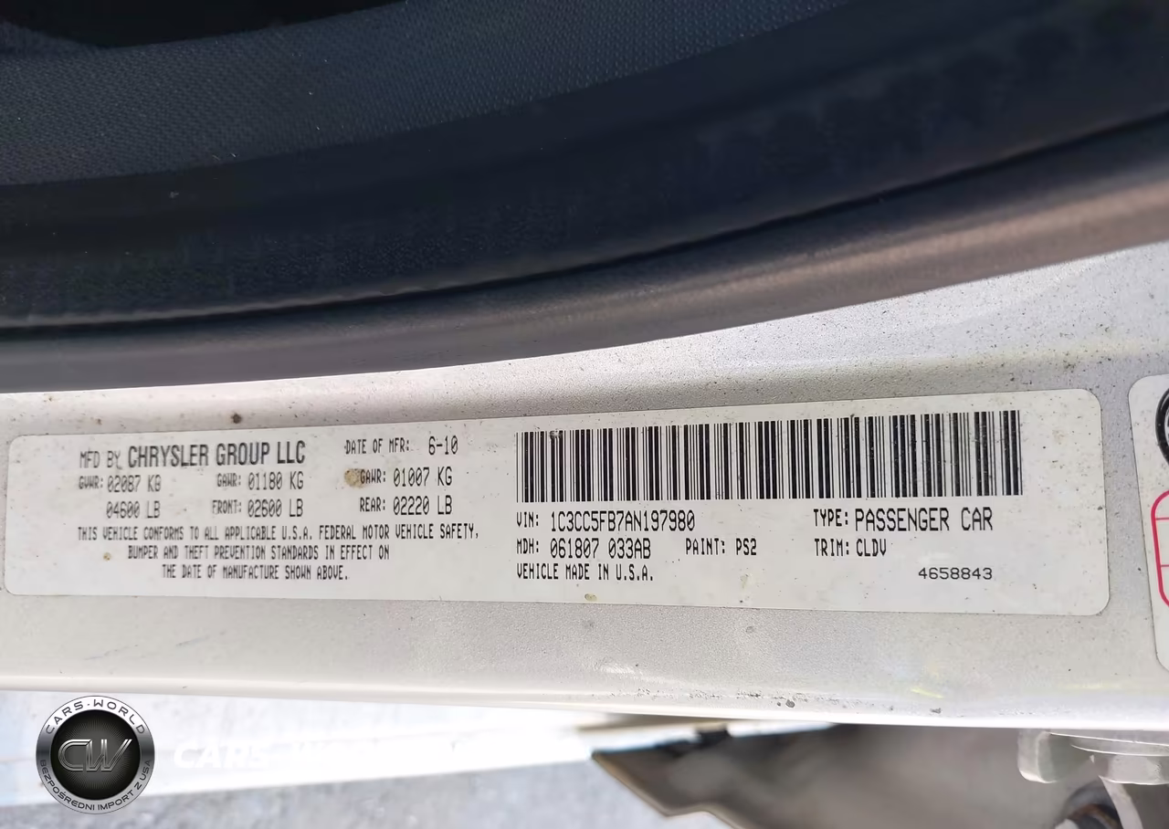 2010 Chrysler Sebring Limited VIN:1C3CC5FB7AN197980 - 9