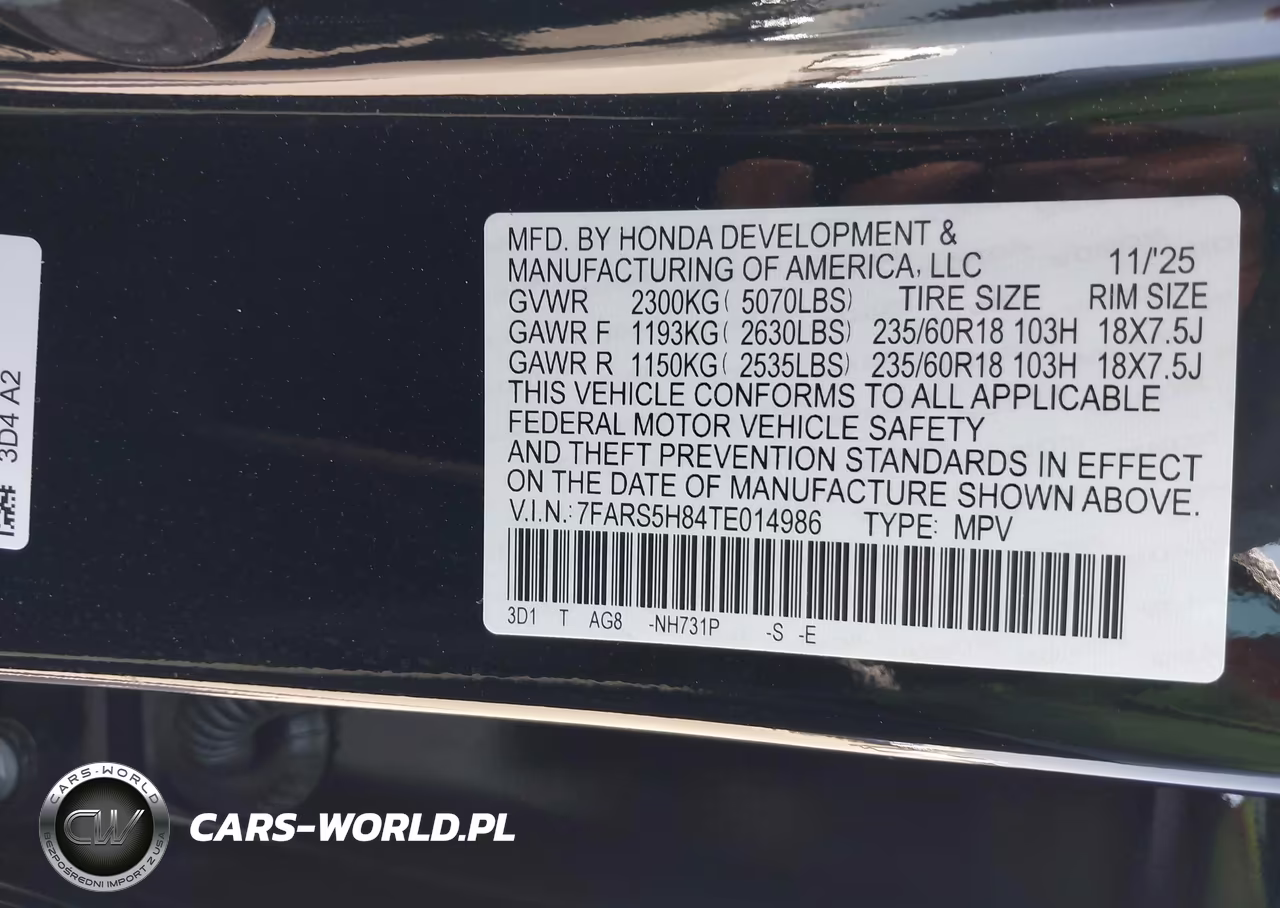 2026 Honda Cr-V Hybrid 2Wd Sport-L VIN:7FARS5H84TE014986 - 9
