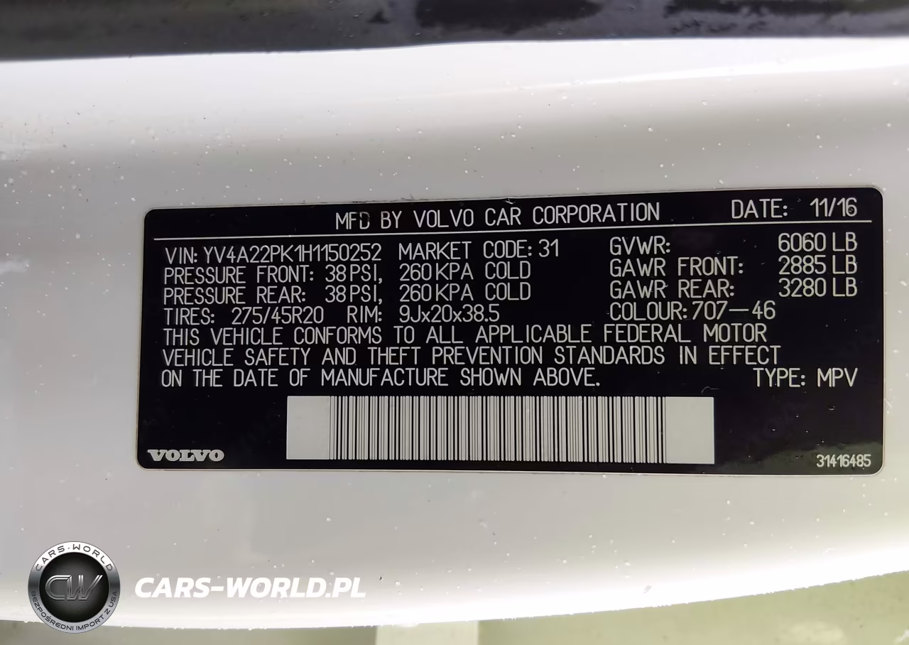 2017 Volvo Xc90 T6 Momentum VIN:YV4A22PK1H1150252 - 9