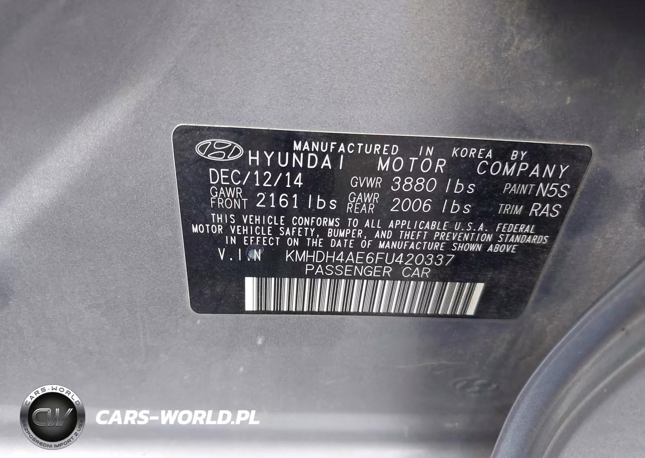 2015 Hyundai Elantra Se VIN:KMHDH4AE6FU420337 - 9