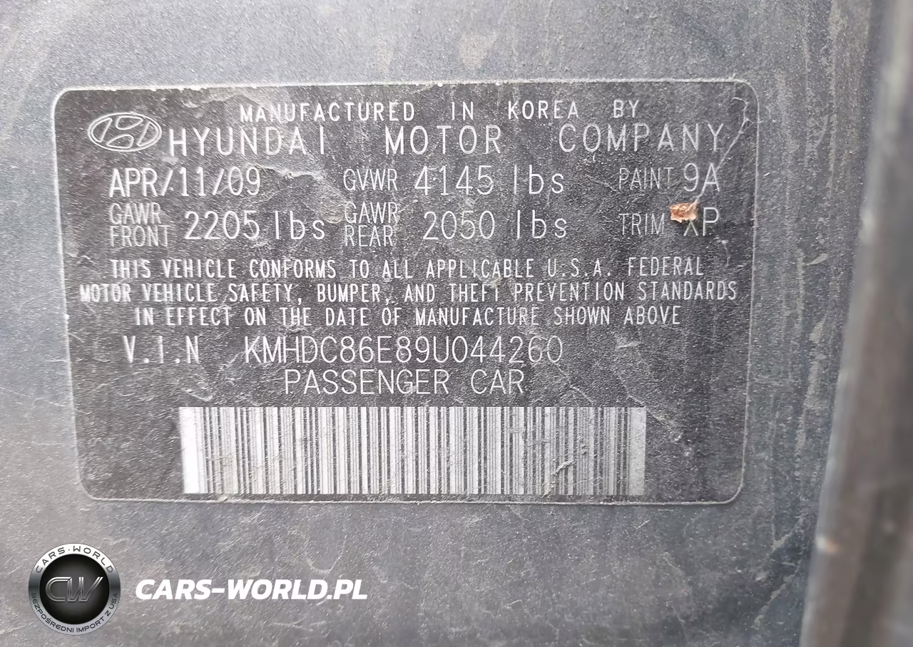 2009 Hyundai Elantra Touring VIN:KMHDC86E89U044260 - 9