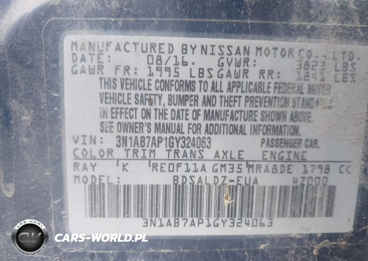 2016 Nissan Sentra Sv VIN:3N1AB7AP1GY324063 - 9