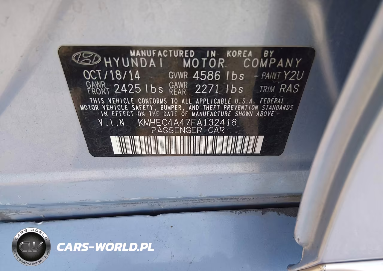 2015 Hyundai Sonata Hybrid Limited VIN:KMHEC4A47FA132418 - 9