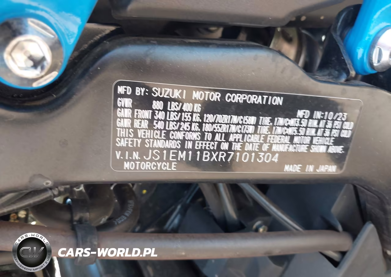 2024 Suzuki Gsx800 R VIN:JS1EM11BXR7101304 - 10
