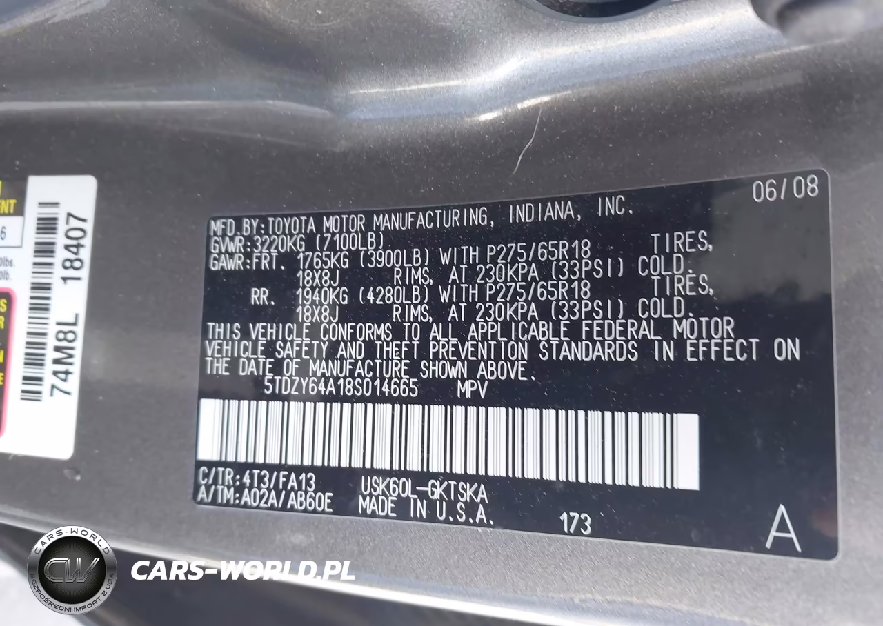 2008 Toyota Sequoia Sr5 5.7L V8 VIN:5TDZY64A18S014665 - 9