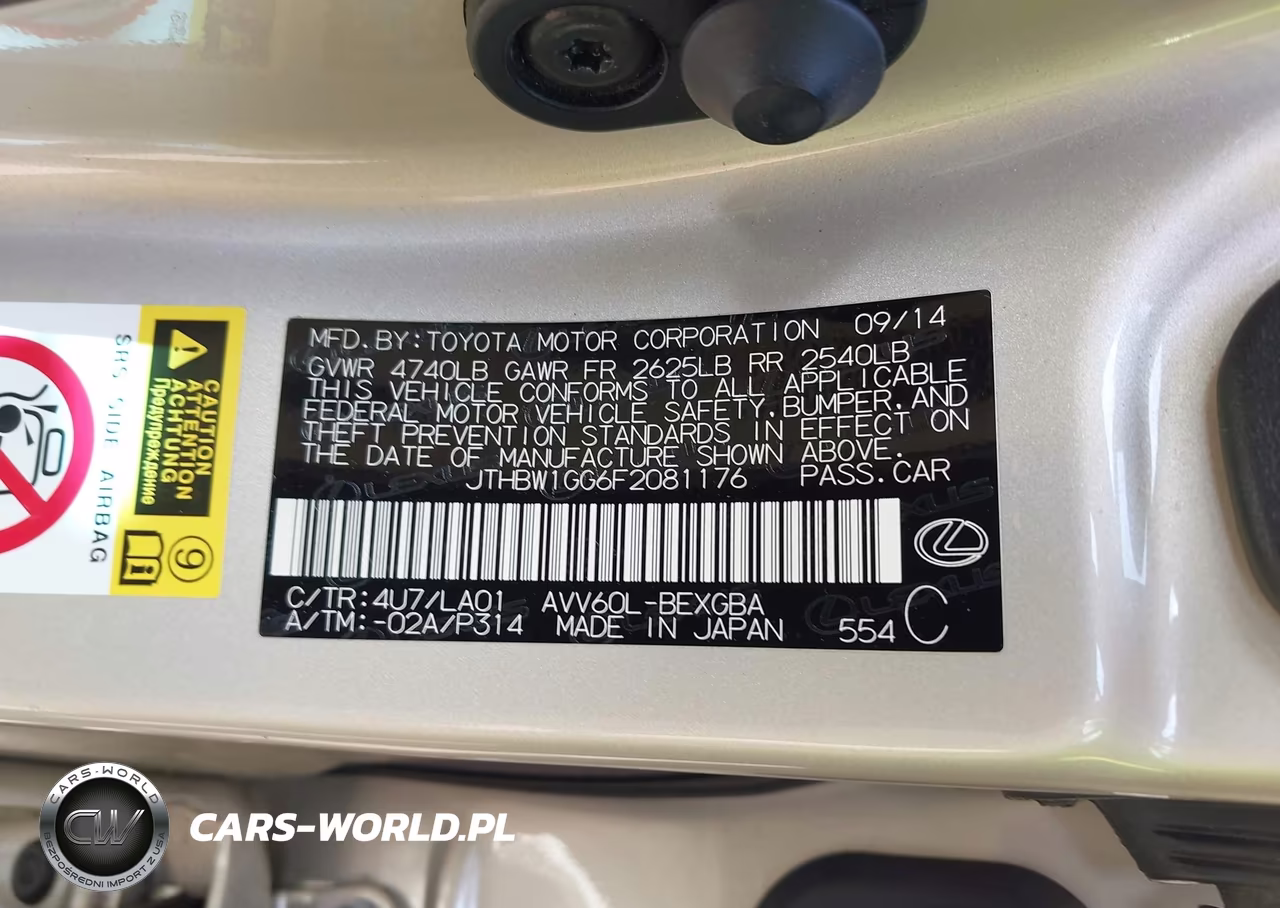 2015 Lexus Es 300H VIN:JTHBW1GG6F2081176 - 9