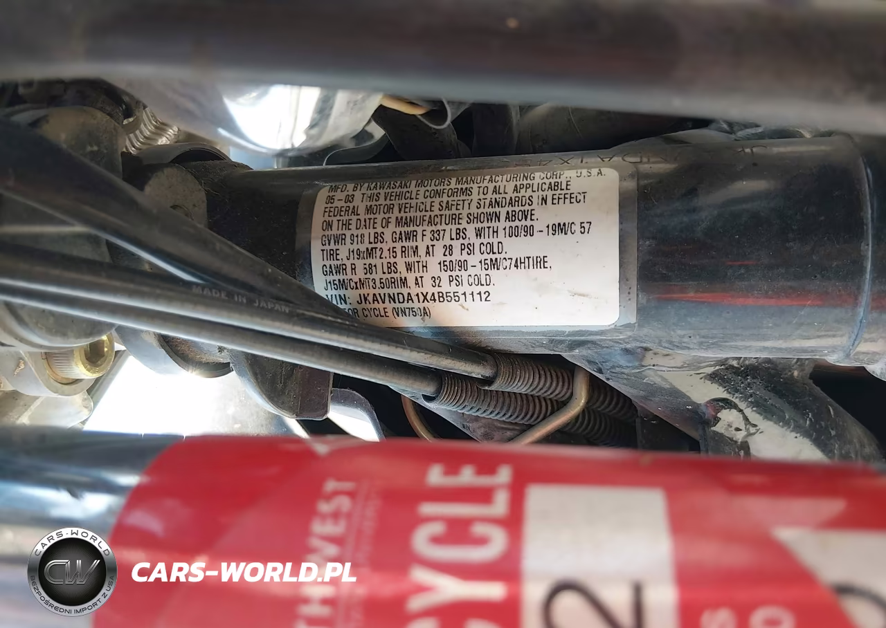 2004 Kawasaki Vn750 VIN:JKAVNDA1X4B551112 - 10