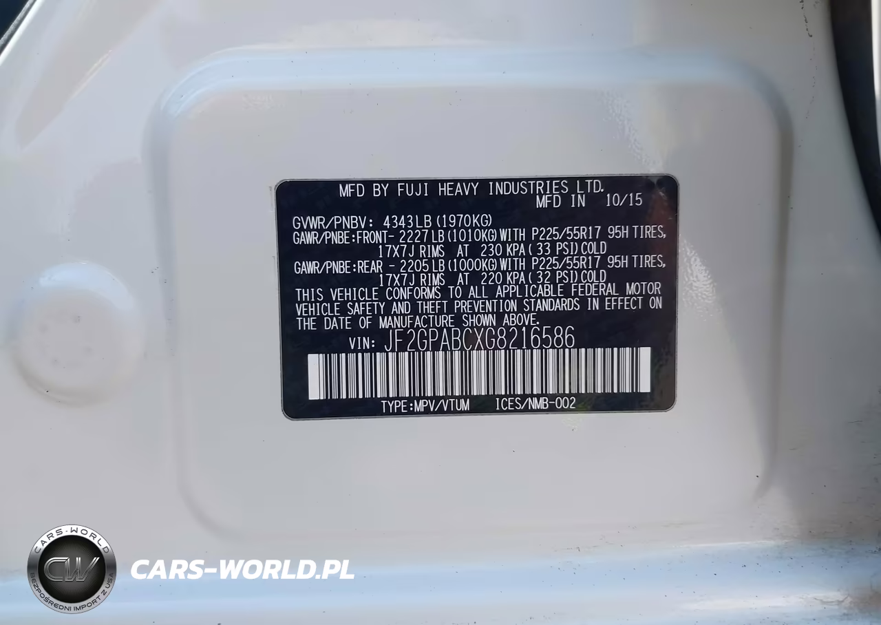 2016 Subaru Crosstrek 2.0I Premium VIN:JF2GPABCXG8216586 - 9