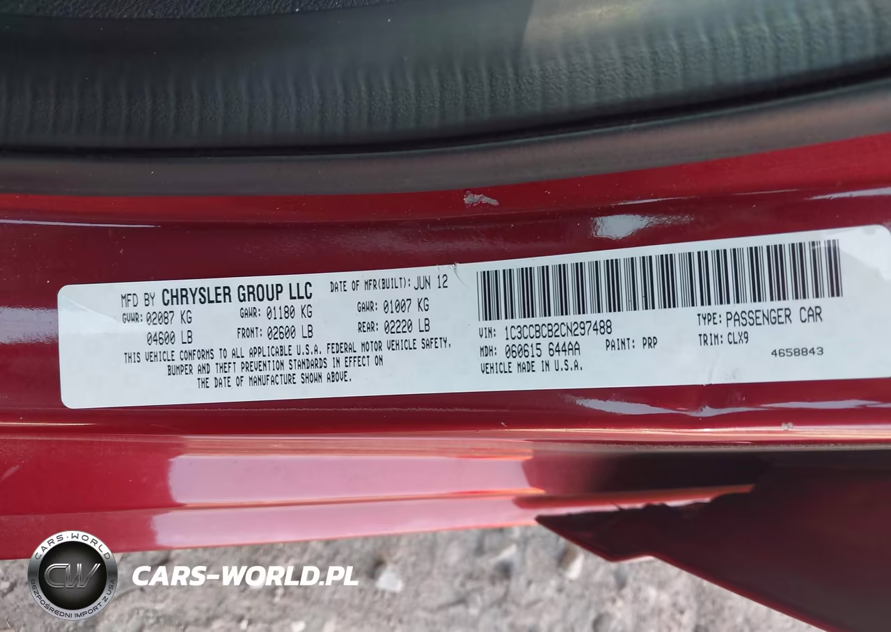 2012 Chrysler 200 Limited VIN:1C3CCBCB2CN297488 - 9