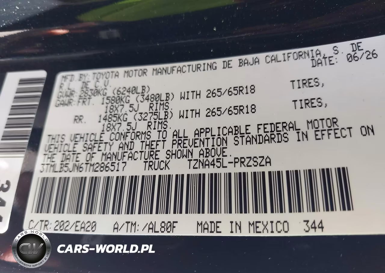 2026 Toyota Tacoma Trd Off Road VIN:3TMLB5JN6TM286517 - 9