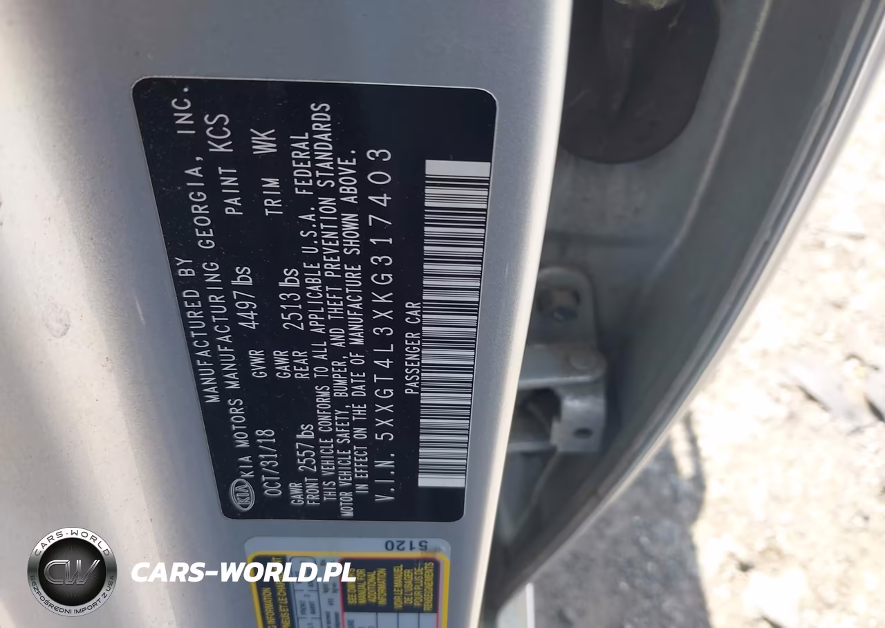 2019 Kia Optima Lx VIN:5XXGT4L3XKG317403 - 9