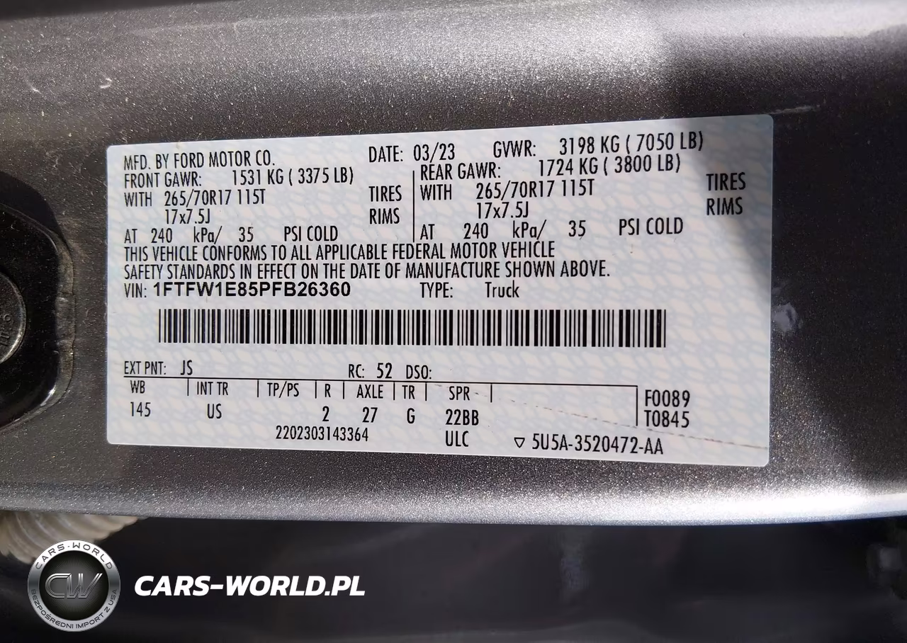 2023 Ford F-150 Xlt VIN:1FTFW1E85PFB26360 - 9