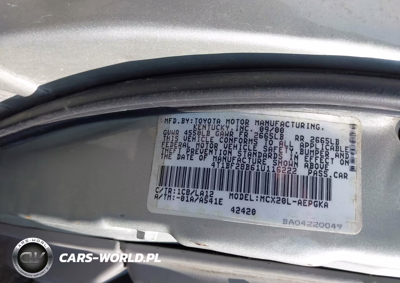 2001 Toyota Avalon Xls VIN:4T1BF28B61U116222 - 9
