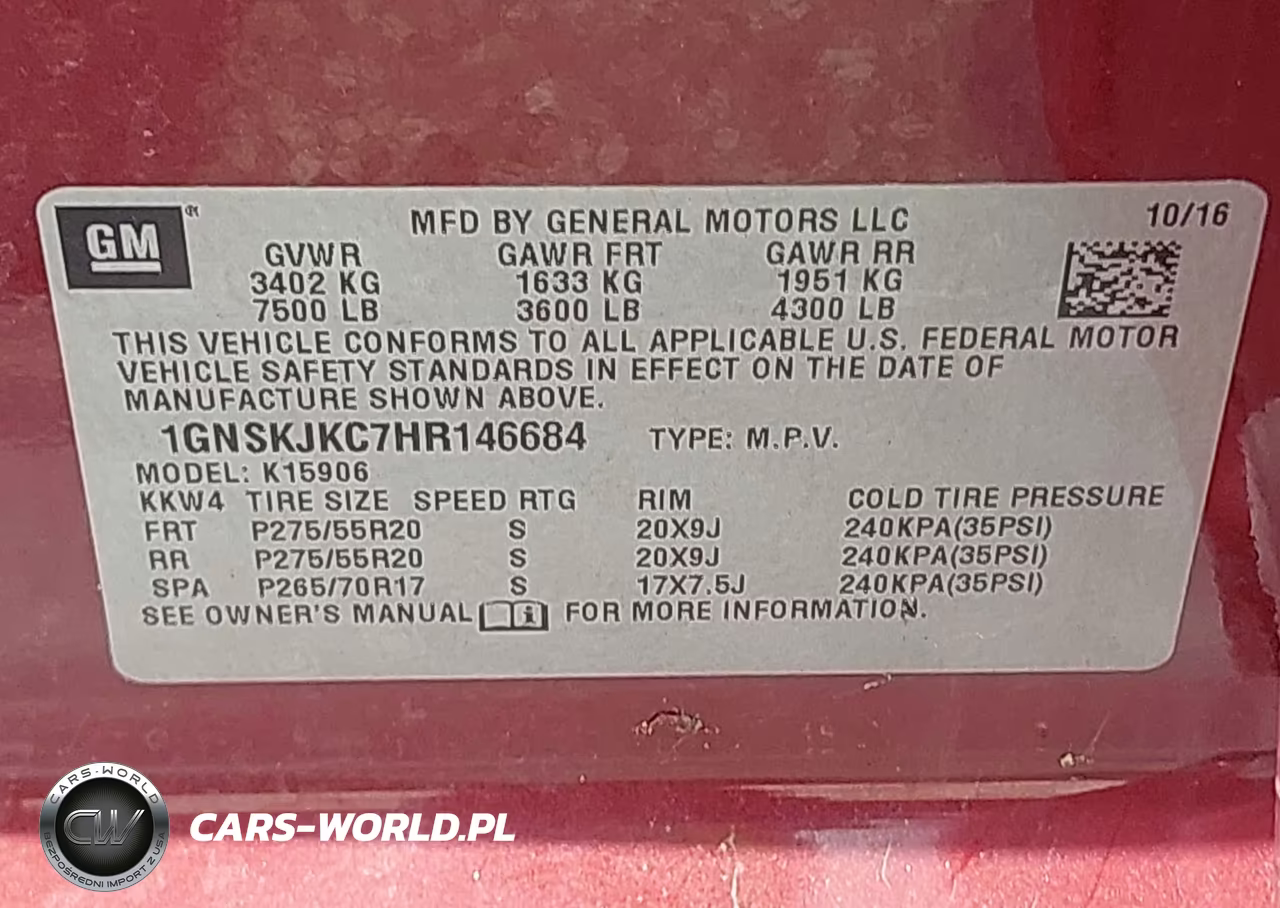 2017 Chevrolet Suburban Premier VIN:1GNSKJKC7HR146684 - 9