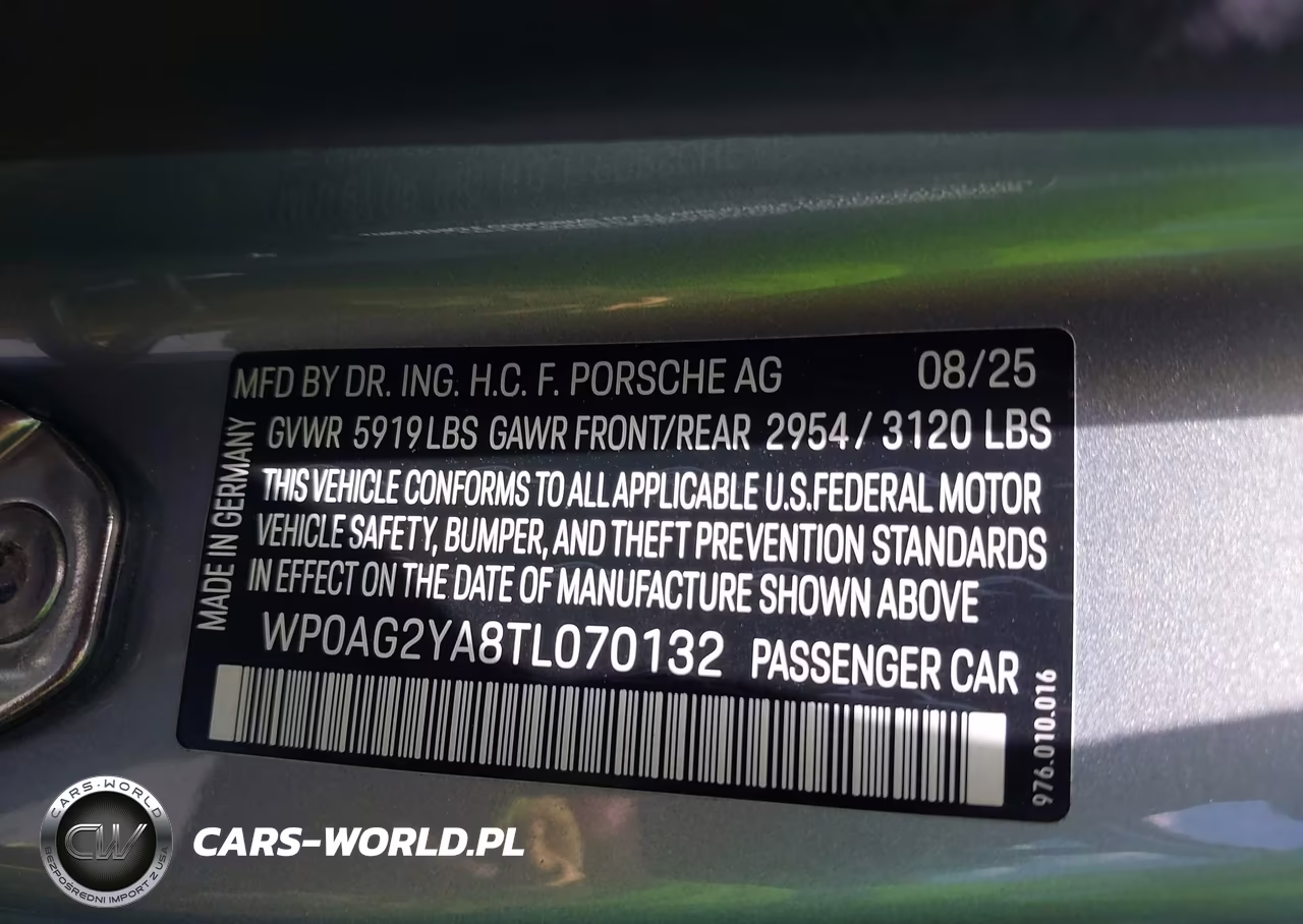 2026 Porsche Panamera Gts VIN:WP0AG2YA8TL070132 - 9