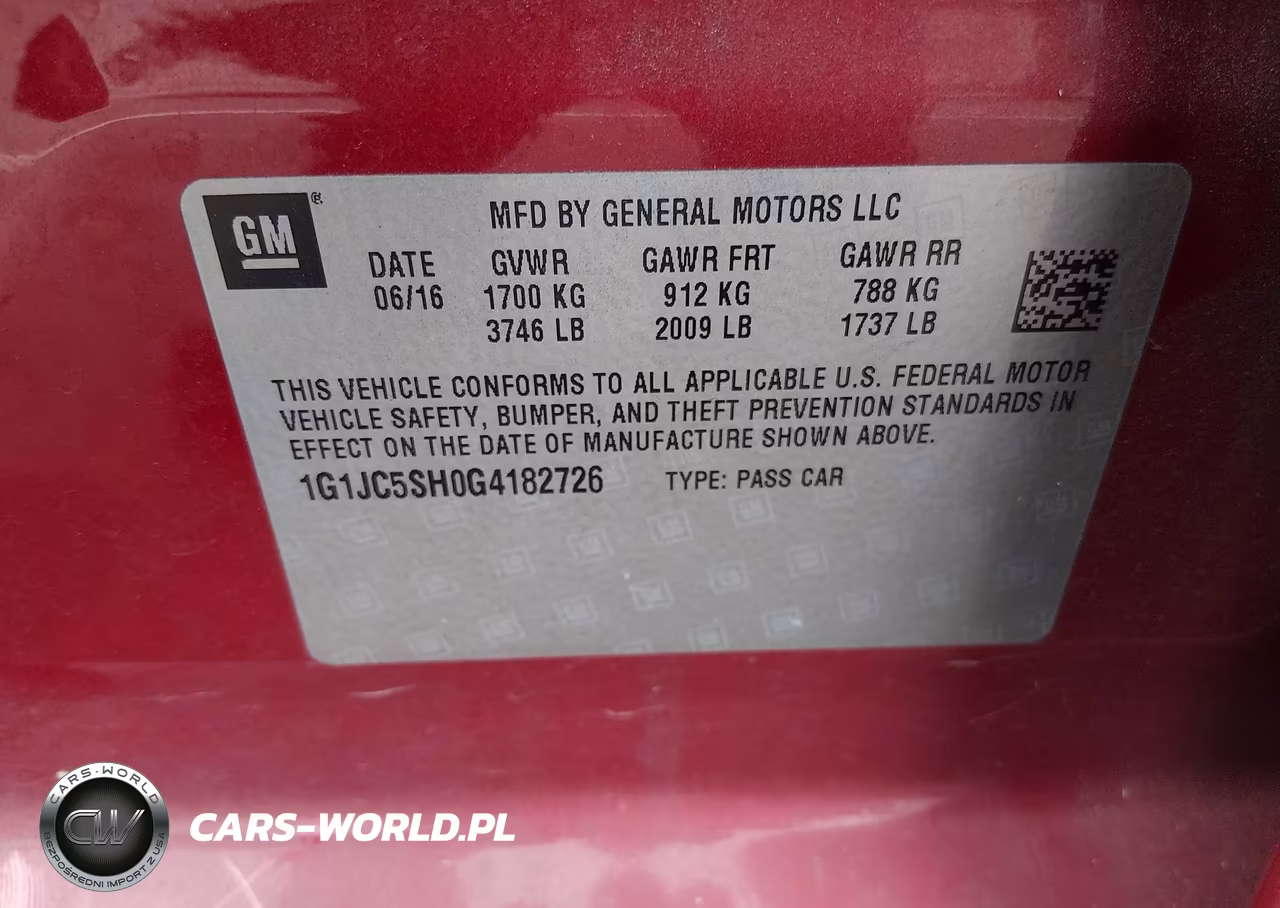 2016 Chevrolet Sonic Lt Auto VIN:1G1JC5SH0G4182726 - 9